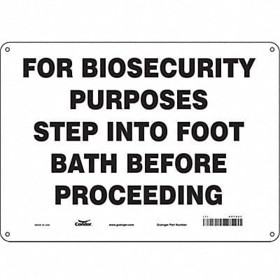 Safety Sign 10 inx14 in Polyethylene