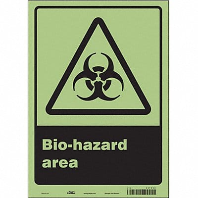 Safety Sign 14 inx10 in Glow Vinyl