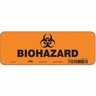 Safety Sign 3 1/2 in x 10 in Aluminum