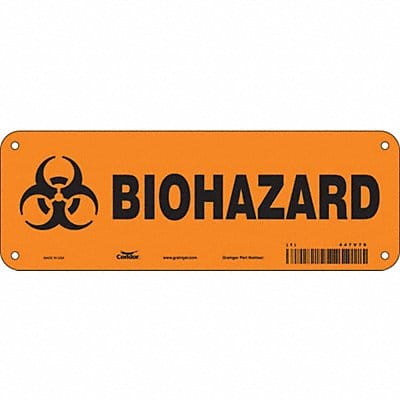 Safety Sign 3 1/2 in x 10 in Aluminum