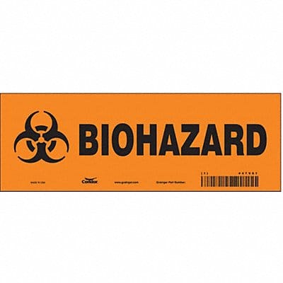 Safety Sign 3 1/2 in x 10 in Vinyl