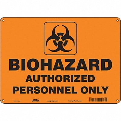 Safety Sign 10 inx14 in Polyethylene