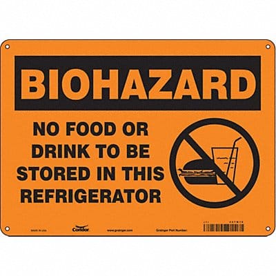Safety Sign 10 in x 14 in Polyethylene