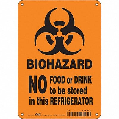 Safety Sign 10 in x 7 in Polyethylene