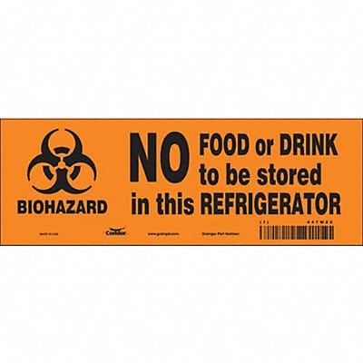 Safety Sign 3 1/2 in x 10 in Vinyl