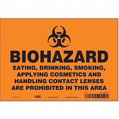 Safety Sign 7 inx10 in Vinyl
