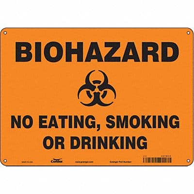 Safety Sign 10 inx14 in Polyethylene