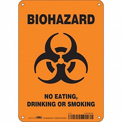Safety Sign 10 in x 7 in Aluminum