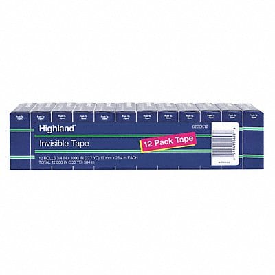 Invisible Tape 0.75 in.W x 28 yd.L PK12