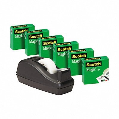 Office Tape w Dspnsr 83.3 ft 3/4 in PK6