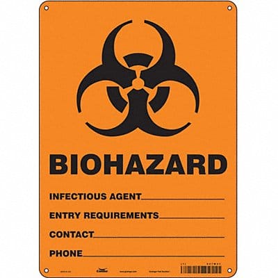Safety Sign 14 in x 10 in Polyethylene