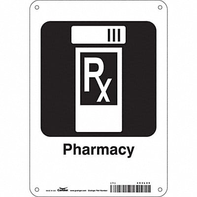 Safety Sign 10 in x 7 in Polyethylene