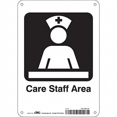 Safety Sign 10 in x 7 in Polyethylene