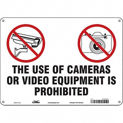 Safety Sign 10 in x 14 in Aluminum