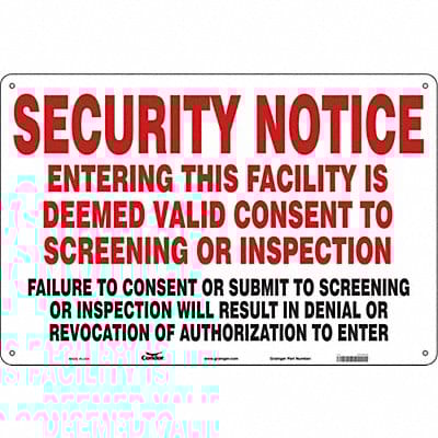 Safety Sign 24 in x 36 in Polyethylene