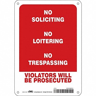 Safety Sign 10 in x 7 in Aluminum