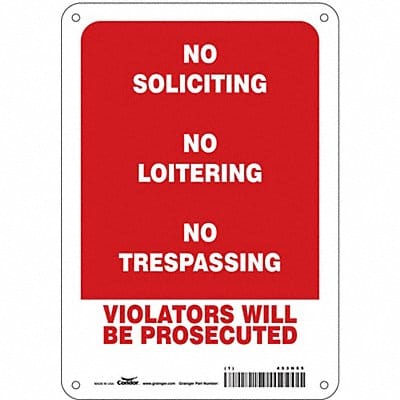 Safety Sign 10 in x 7 in Polyethylene