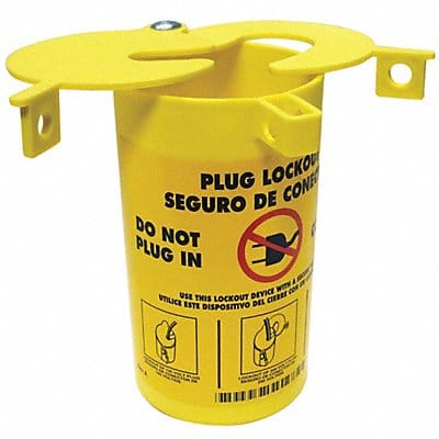 Plug Lockout Yellow 1-1/4 H 6-1/4 L