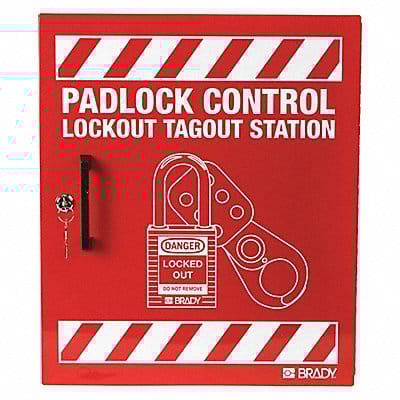 Lockout Station Red 15-1/2 H