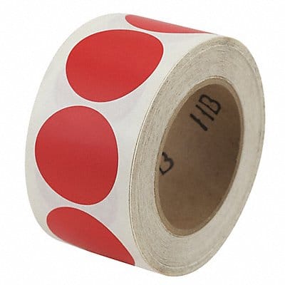 Floor Tape Red 2 inx3 in Circle
