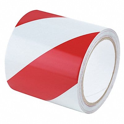 Floor Tape Red/White 4 inx30 ft Roll