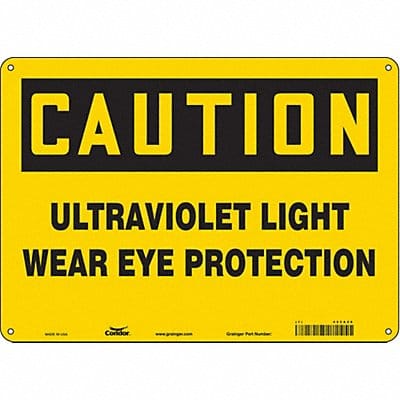 Safety Sign 10 in x 14 in Polyethylene