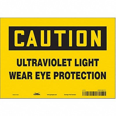Safety Sign 7 inx10 in Vinyl
