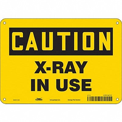 Radiation Sign 7 in x 10 in Aluminum