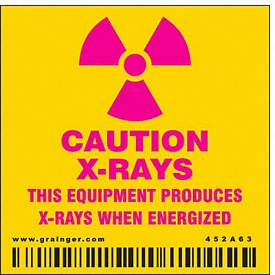 Safety Sign 2 1/4 in x 2 1/4 in Vinyl