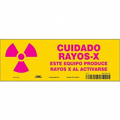 Safety Sign 3 1/2 in x 10 in Vinyl