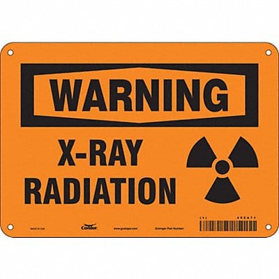 Radiation Sign 7 in x 10 in Aluminum