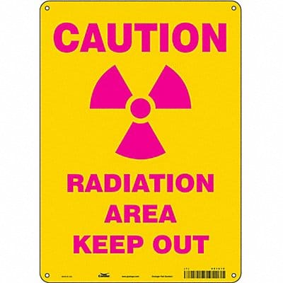 Safety Sign 14 inx10 in Polyethylene