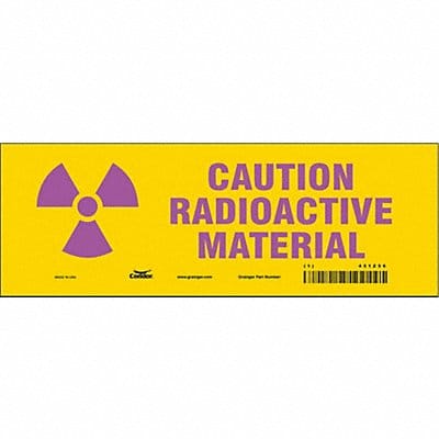 Safety Sign 3 1/2 in x 10 in Vinyl PK10