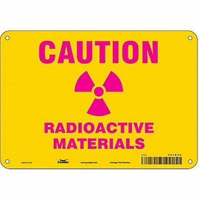 J7006 Radiation Safety Sign 7 x 10 Aluminum