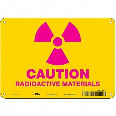 Radiation Safety Sign 7 x 10 Aluminum