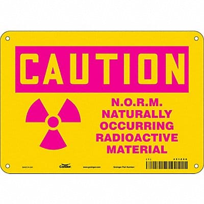 Radiation Safety Sign 7 x 10 Aluminum