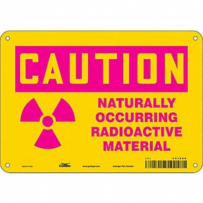 Radiation Safety Sign 7 x 10 Aluminum
