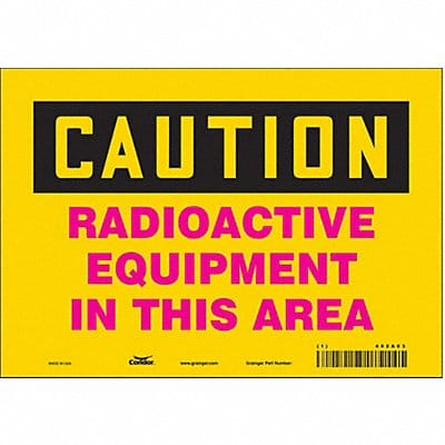 Safety Sign 7 inx10 in Vinyl