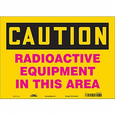 Safety Sign 10 in x 14 in Vinyl