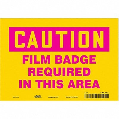 Safety Sign 7 in x 10 in Vinyl