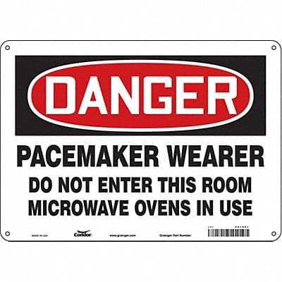 Safety Sign 10 in x 14 in Polyethylene