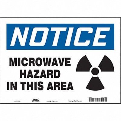 Safety Sign 10 in x 14 in Vinyl