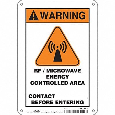 Safety Sign 10 in x 7 in Aluminum