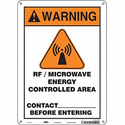 Safety Sign 14 in x 10 in Polyethylene