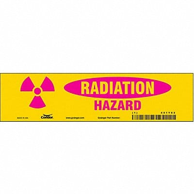 Safety Sign 2 1/4 in x 9 in Vinyl