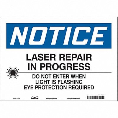 Safety Sign 10 in x 14 in Vinyl