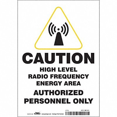 Safety Sign 10 inx7 in Vinyl