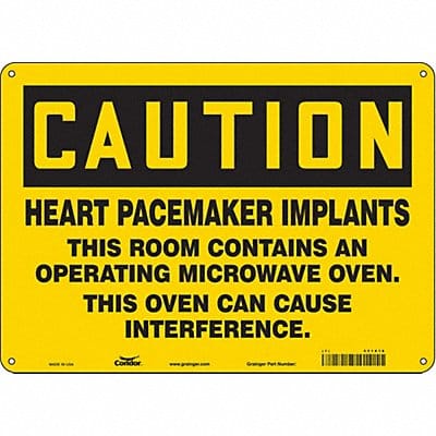 Safety Sign 10 in x 14 in Polyethylene