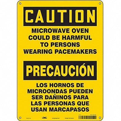 Safety Sign 10 in x 14 in Polyethylene