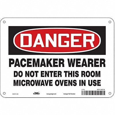 Safety Sign 7 inx10 in Polyethylene